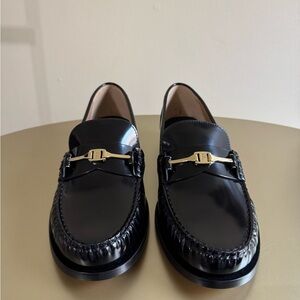 Salvatore Ferragamo Black Leather Loafers